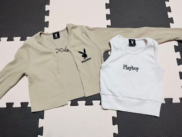 PLAYBOY プレイボーイ ショート丈インナー&カーディガン2枚セット!150 トップス セット まとめて