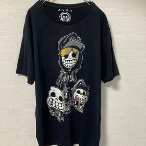 ZARA ザラ CALAVERITAS スカル ドクロ Tシャツ 希少 ブラック キャラクター