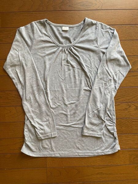 ロンT 長袖Tシャツ グレー Mサイズ