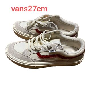 VANS ローカットスニーカー オフホワイト/レッド