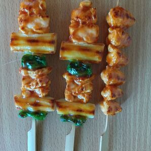 食品サンプル 焼き鳥 ねぎま 3本セット
