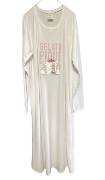 gelatopique ジェラートピケ ケーキワンポイントドレス ロング Tシャツワンピース ピンク