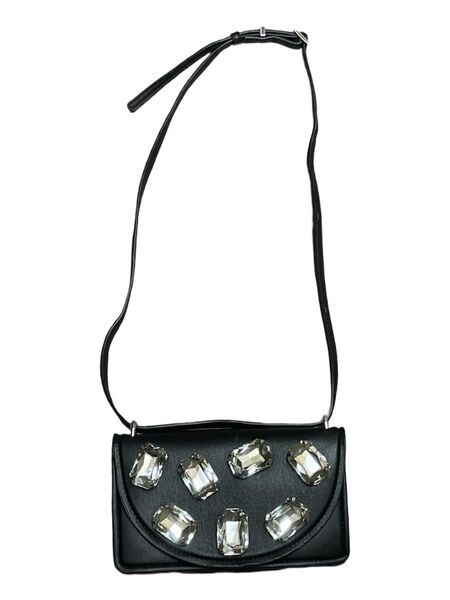 ZARA ザラ クロスボディバッグ ジュエル ビジュー ショルダーバッグ ブラック ミニバッグ