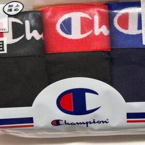 Champion Lサイズボクサーショーツ レディース 綿95% 3枚組 未開封 未使用股上浅め ショーツ パンツ黒 紺