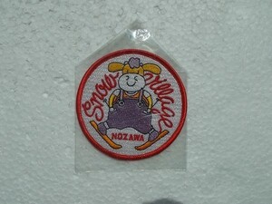 NOZAWA 野沢 スキー 長野 牛 お土産 ワッペン / 記念品 パッチ 昭和 レトロ かわいい キャラクター ポップ ウィンタースポーツ 404