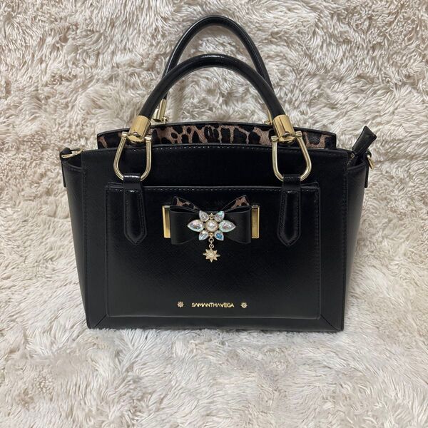 【レア】 値下げしました Samantha Vega 2wayショルダー ビジュー ヒョウ柄 平成 y2k 姫ギャル MARS