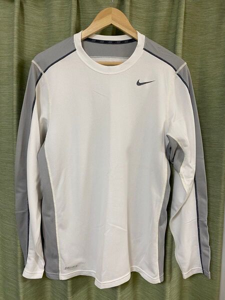 NIKE ナイキ 長袖Tシャツ ロンT DRI-FIT ゲームシャツ DRI-FIT 白 サイズL