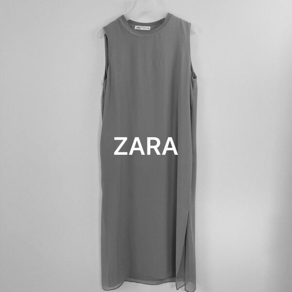 ZARAノースリーブロングワンピース