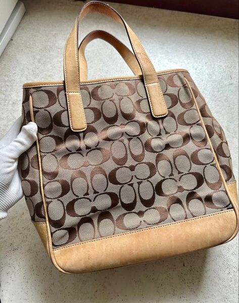 coach シグネチャーcマークトートバッグブラウン コーチ ハンドバッグ