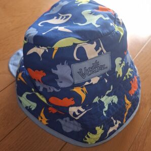 UV SKINZ 子供用 ハット 恐竜柄 ブルー系
