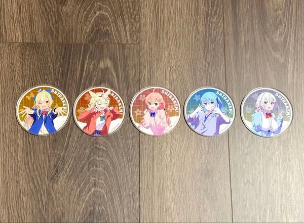 ホロライブ しらけん×Gratte 尾丸ポルカ 不知火フレア 白銀ノエル 星街すいせい さくらみこ アクリルコースター 5点セット