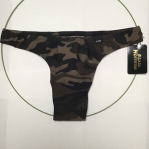 【新品】La-Pomme Homme ビキニブリーフ Tバックショーツ マーブル迷彩柄@ラポームオム カモフラ 日本製 TB
