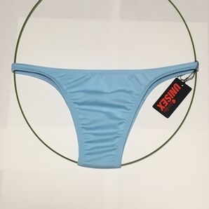 【新品】La-Pomme UNISEX ビキニブリーフ リオバックショーツ 水色@ラポームユニセックス 日本製 ハーフバック HB