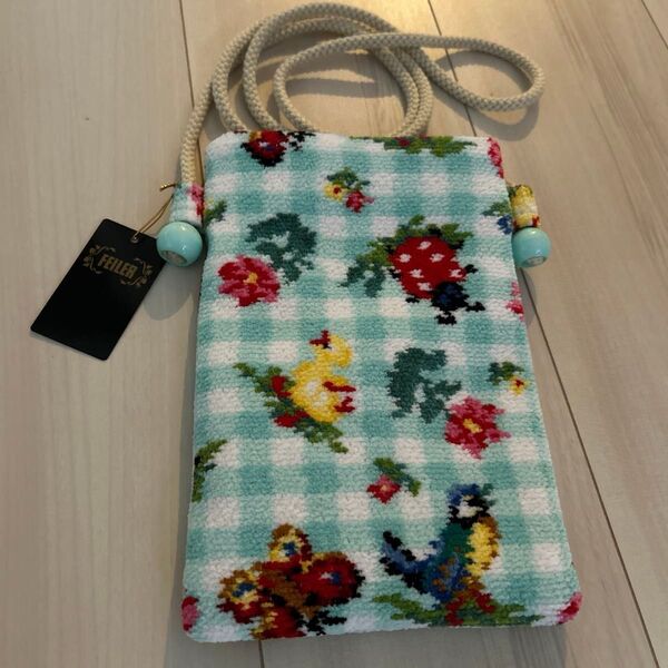 ご専用,FEILER スマホポシェット ハイジチェック 新品・ハイジユニポーチ同梱