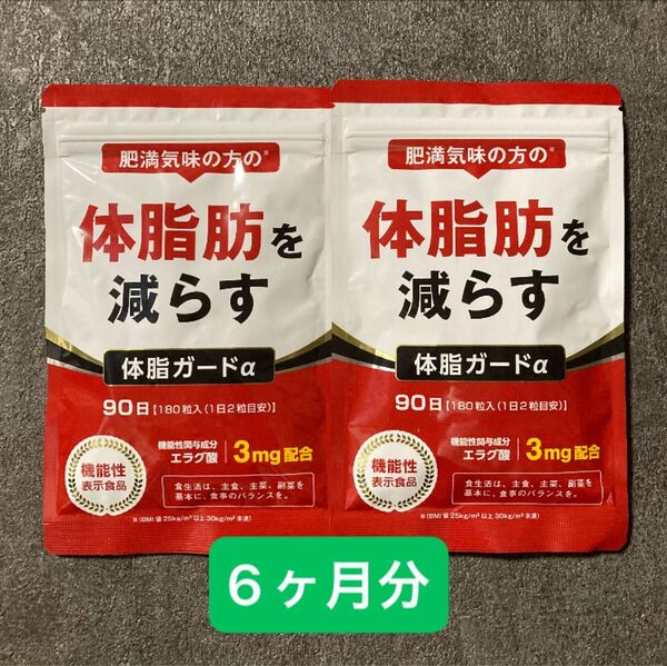 ⑤体脂ガードα 90日分 2袋 肥満気味の方の体脂肪を減らす ダイエットサプリ【新品未開封】