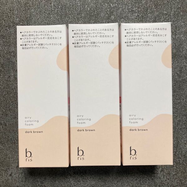 ビーリス エアリーカラーリングフォーム ダークブラウン 80g×3【新品未開封】訳あり