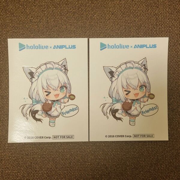 ホロライブ 白上フブキ ステッカー シール 2枚セット hololive 非売品