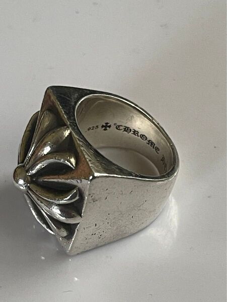 CHROME HEARTS ピラミッド CHプラス リング 指輪 メンズ 約13〜14号 3B レザーブレス付きです!