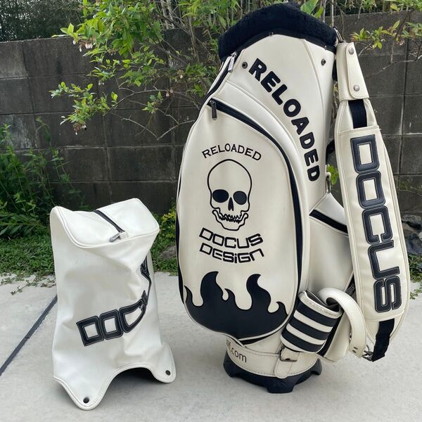 激レア 限定 ドゥーカス デザイン キャディバッグ ゴルフバック RELOADED プロモデル スカル ファイヤー