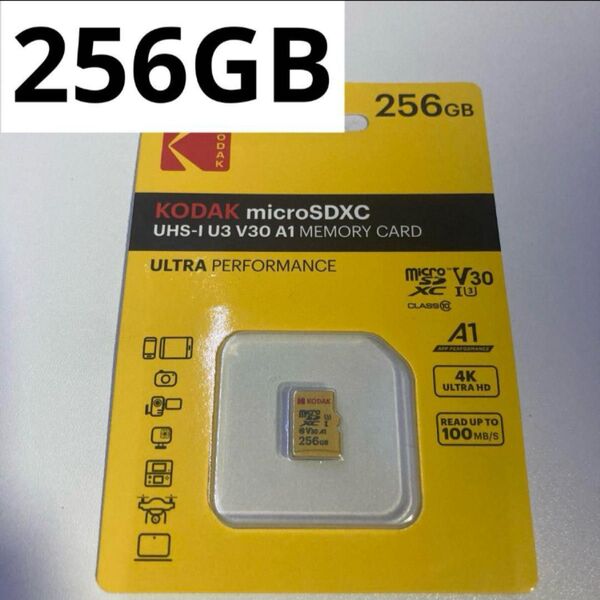 KODAK microSDXC マイクロsd sdカード256GB 256gb SDカード