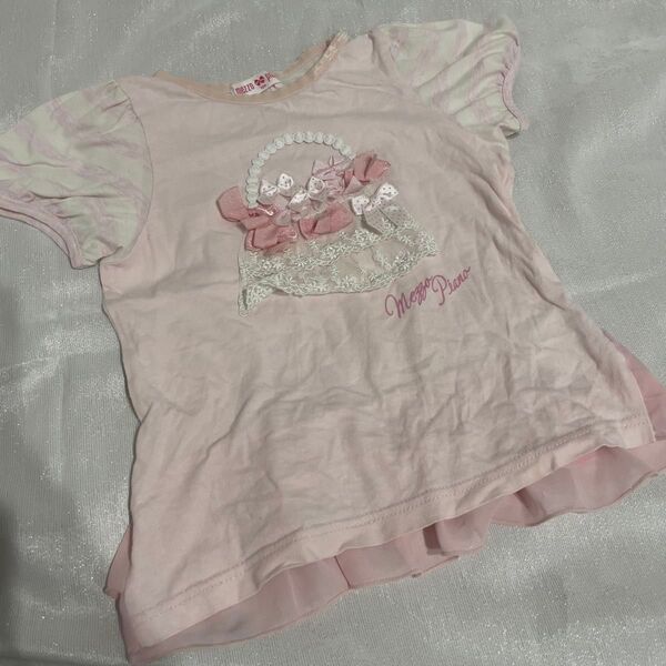 メゾピアノ 半袖 キッズ Tシャツ 半袖Tシャツ 子供服 可愛い カットソー 女の子 120