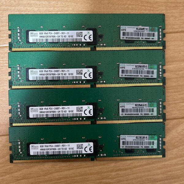 SK hynix DDR4 ECC Registered 8GBx4枚 32GB HP純正
