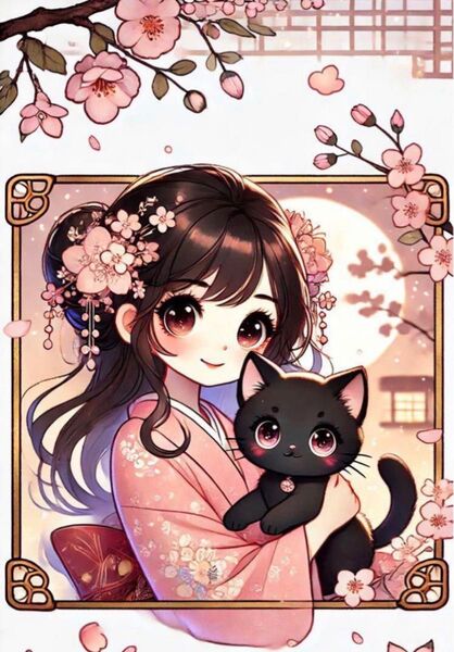 再入荷 ALLフェアリーダストビーズ ダイヤモンドアート 可愛い 女の子 猫