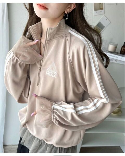 【新品】Classical Elf ハーフジッププルオーバー ピンクベージュ Mサイズ