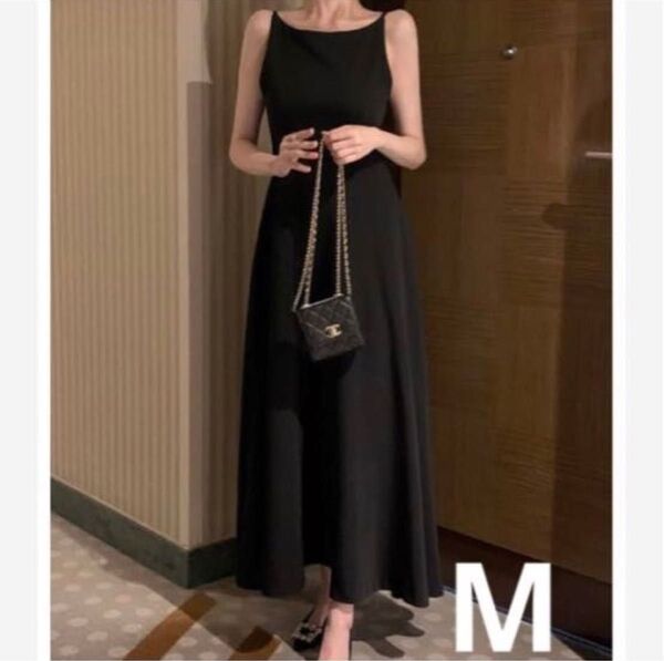 削除5/19までオケージョンドレスロングワンピース結婚式 演奏会 発表会 ドレス M