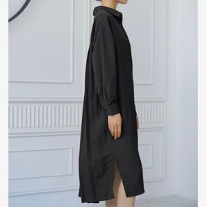 SALEバックプリーツシャツワンピースマキシ丈ロング夏