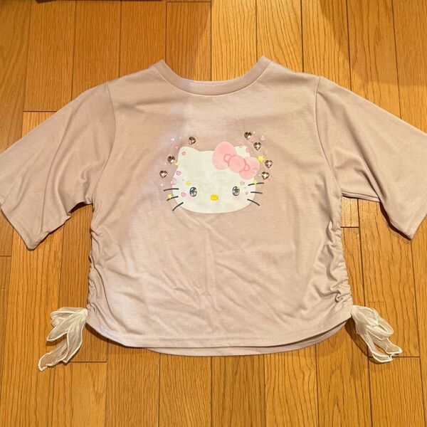 サンリオ ハローキティ 50周年 半袖 Tシャツ ストーン リボン パシオス