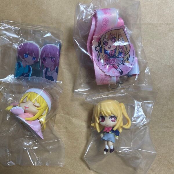 まとめ売り 推しの子 ルビー アクア 名場面アクリルチャーム スマホストラップ おねむたん フィギュア 合計4点セット