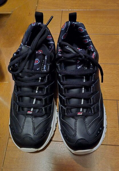 SKECHERS スニーカー レディース 25cm ブラック 黒 美品