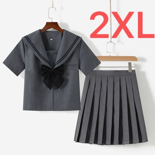 【2XL】コスプレ セーラー服 JK制服 学生服 写真集 半袖 花見 高校制服