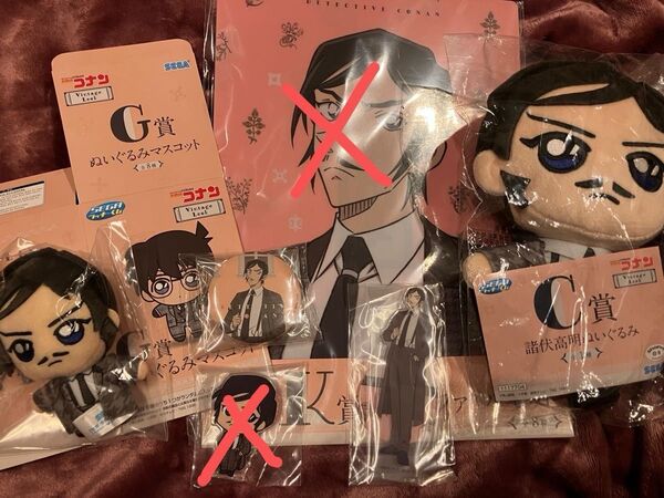 名探偵コナン ラッキーくじ 隻眼の残像 諸伏高明 セット ぬいぐるみ アクリルスタンド マスコット 缶バッジ まとめ売り