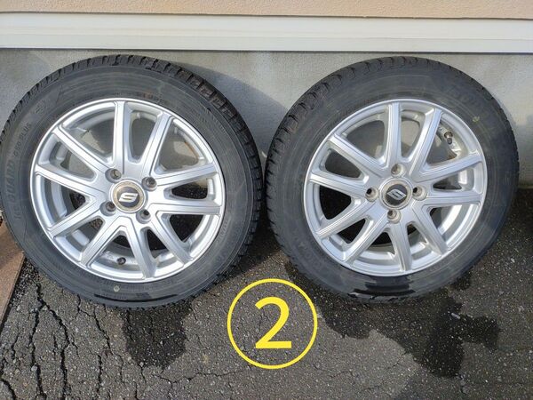 ヨコハマ スタッドレス タイヤホイール 155/65R14 4本中2本 ②