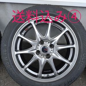 送料込み WORKEMOTION RSα 195/55R16 タイヤホイールセット ④
