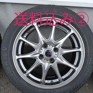 送料込み WORKEMOTION RSα 195/55R16 タイヤホイールセット ②