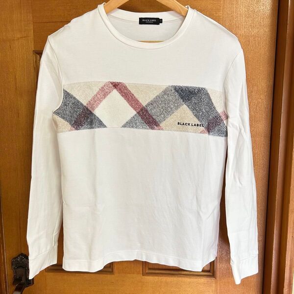 BLACK LABEL CRESTBRIDGEチェック柄 長袖ニット M 美品 カットソー 長袖 クルーネック トップス