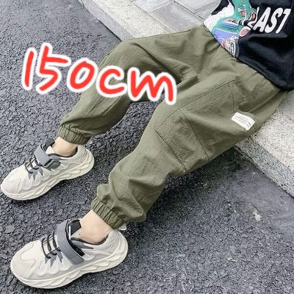 カーゴパンツ キッズ 150cm カーキ