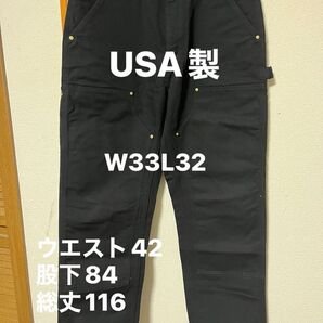 希少Carhartt ブラック ダブルニーUSA製 2003年製 未使用