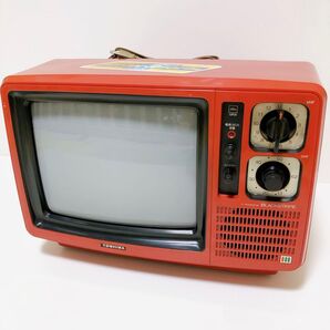 JAPAN VINTAGE TOSHIBA CRT TV 13P31 — Rare Red Body