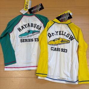 ラッシュガード キッズ はやぶさ ドクターイエロー 新幹線 110