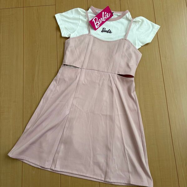 Barbie バービー ピンク Tシャツ ワンピースセット140 キッズ