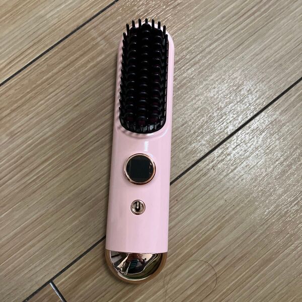 ヘアアイロンブラシ ピンク