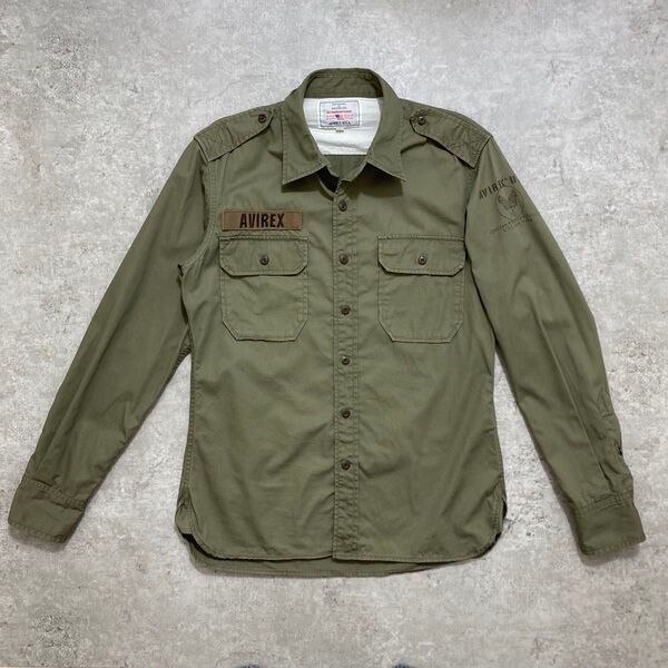 AVIREX / アヴィレックス USA ミリタリーシャツ ジャケット US ARMY Lサイズ