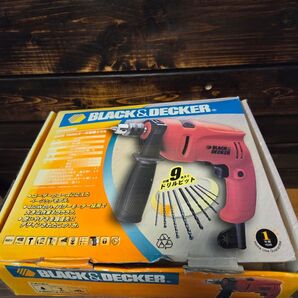 BLACK&DECKER 振動ドリル ドリルビット9本付