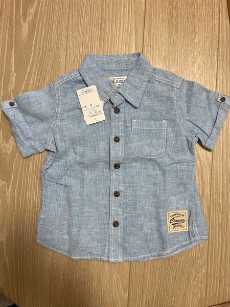 新品未使用 半袖シャツ 90 ブルー