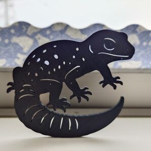ヒョウモントカゲモドキ シルエット インテリア 雑貨 レオパ