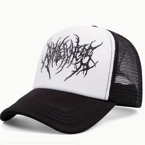メッシュキャップ ラッパー ロック DJ アメカジ HIPHOP 黒 白 新品